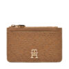Калъф за кредитни карти Tommy Hilfiger Th Distinct Long Cc Holder Mono AW0AW17401 Кафяв цвят на ниска цена