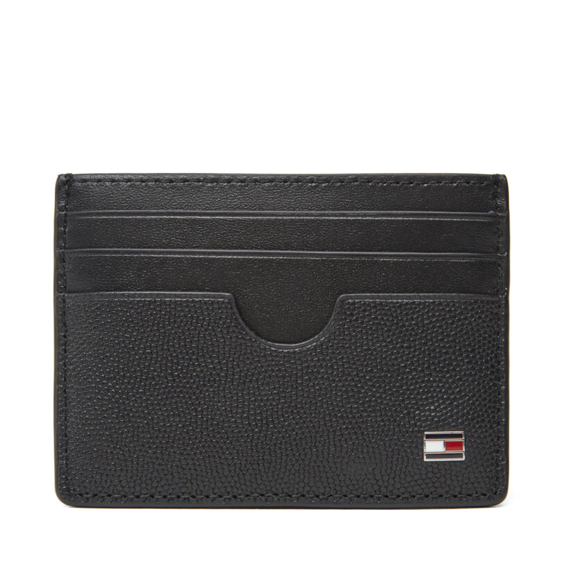 Калъф за кредитни карти Tommy Hilfiger Th Flag Cc Holder AM0AM13517 Черен цвят на ниска цена