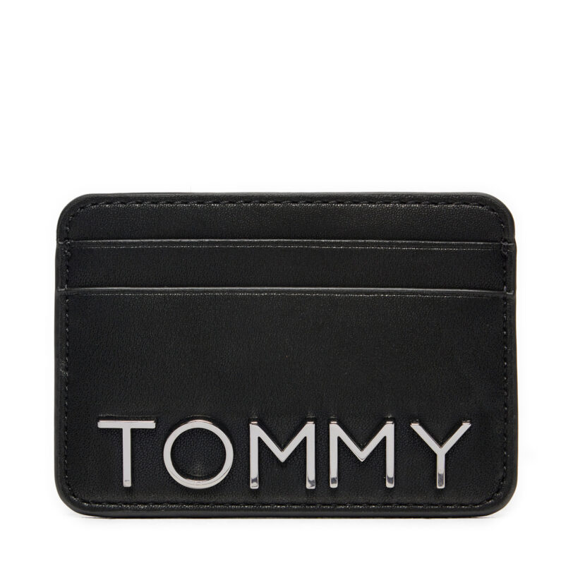 Калъф за кредитни карти Tommy Jeans AW0AW16491 Черен цвят на ниска цена