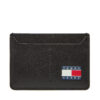 Калъф за кредитни карти Tommy Jeans Tjm Heritage Leather Cc Holder AM0AM13410 Черен цвят на ниска цена
