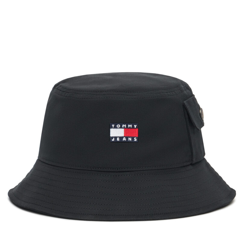 Капела Tommy Jeans Heritage Bucket AM0AM13423 Черен цвят на ниска цена