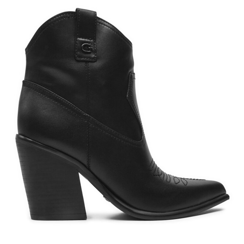 Каубойски обувки Guess Jalella FLTJAL ELE10 Черен цвят на ниска цена