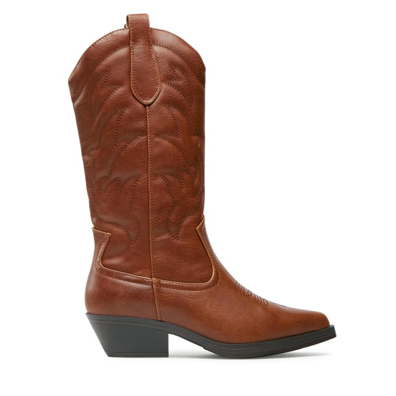 Каубойски обувки ONLY Shoes Onlbronco 15304379 Кафяв цвят на ниска цена