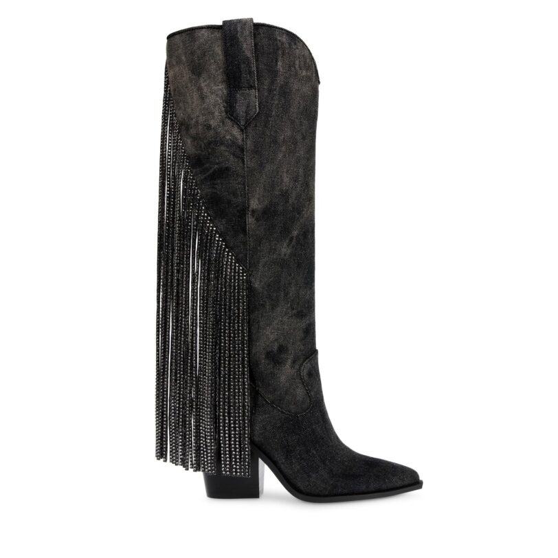 Каубойски обувки Steve Madden Bravados Boot SM11002945-04004-024 Черен цвят на ниска цена