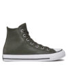 Кецове Converse Chuck Taylor All Star Faux Leather Hi A09481C 371 Зелен цвят на ниска цена