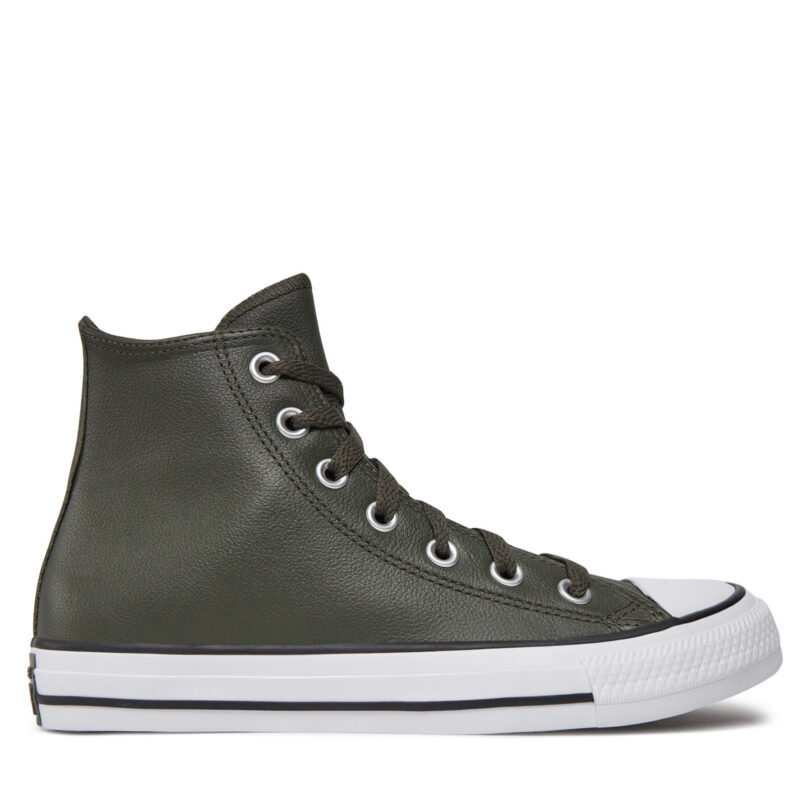 Кецове Converse Chuck Taylor All Star Faux Leather Hi A09481C 371 Зелен цвят на ниска цена