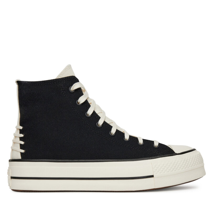 Кецове Converse Chuck Taylor All Star Lift Platform Crafted Laces A12552C Черен цвят на ниска цена