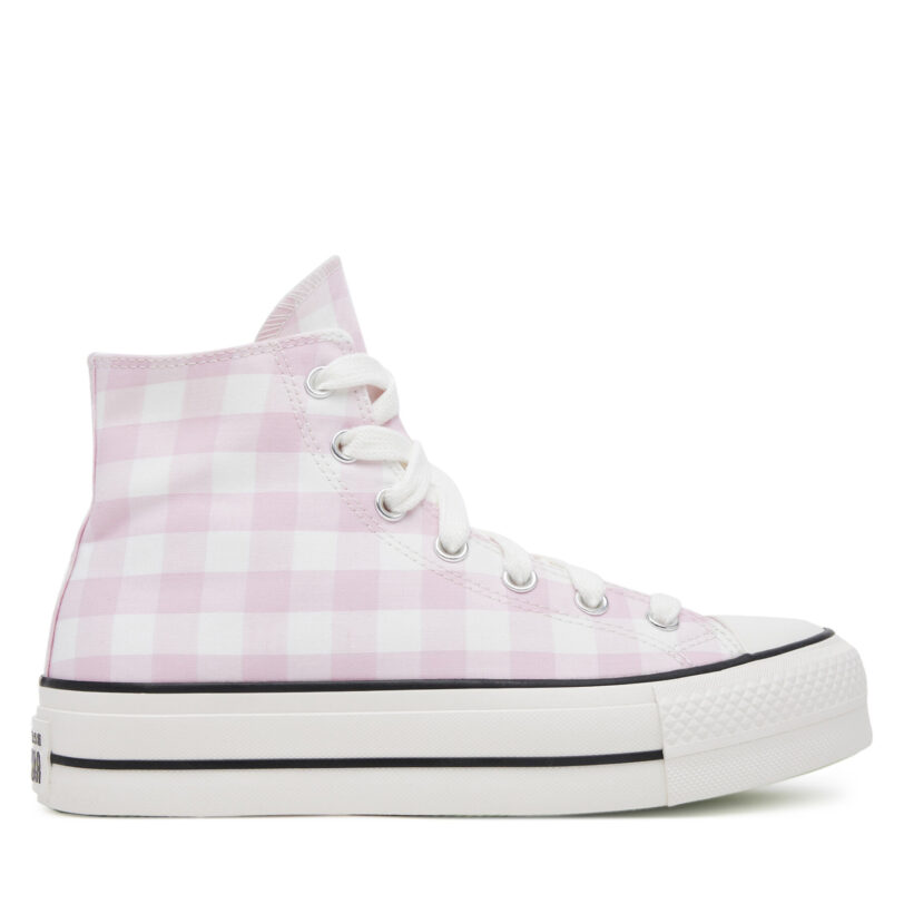 Кецове Converse Chuck Taylor All Star Lift Platform Gingham A13663C Розов цвят на ниска цена