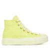 Кецове Converse Chuck Taylor All Star Lift Platform Knit A14967C Жълт цвят на ниска цена