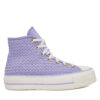 Кецове Converse Chuck Taylor All Star Lift Platform Knit Kadın Mor A13644C Виолетов цвят на ниска цена