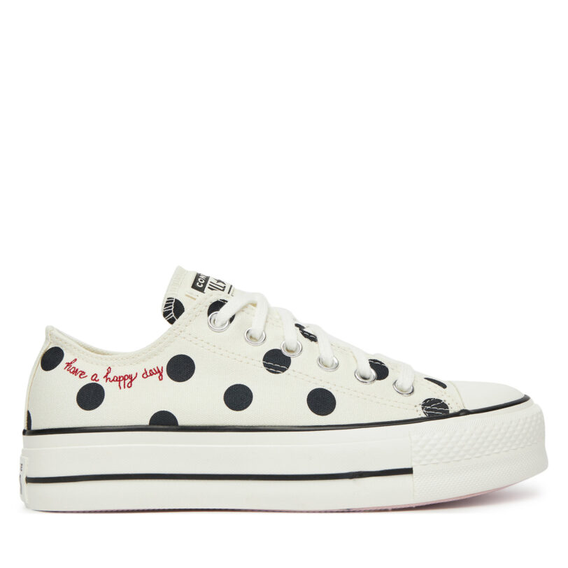 Кецове Converse Chuck Taylor All Star Lift Platform Polka Dots A10689C Бежов цвят на ниска цена