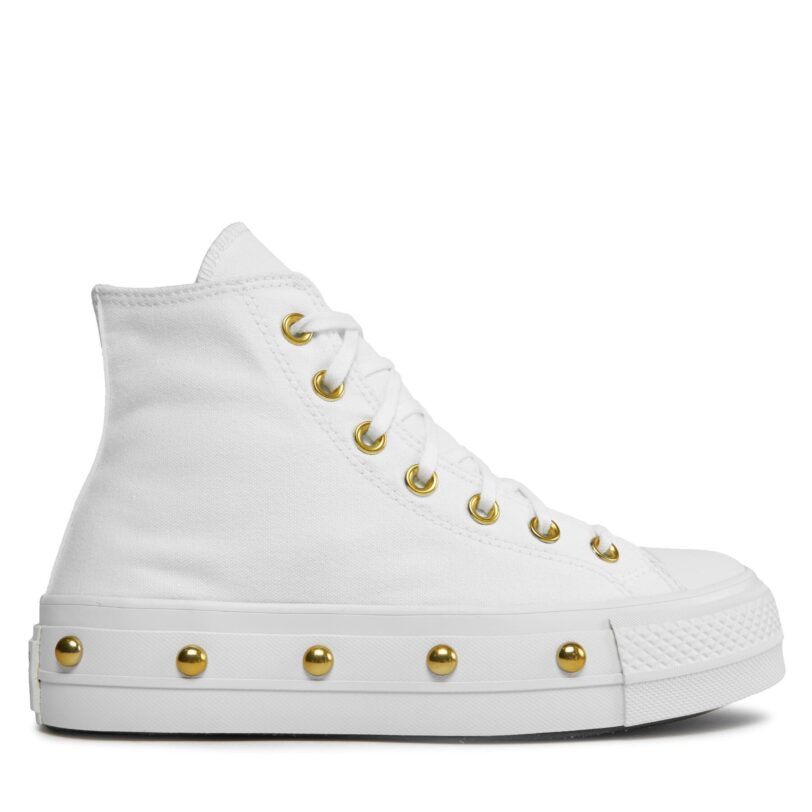 Кецове Converse Chuck Taylor All Star Lift Platform Star Studded A06787C Бял цвят на ниска цена