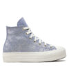 Кецове Converse Chuck Taylor All Star Lift Platform Suede Shimmer Hi A11549C Виолетов цвят на ниска цена