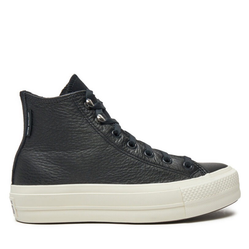 Кецове Converse Chuck Taylor All Star Lift Platform Water Repellent Leather A08312C Черен цвят на ниска цена