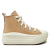 Кецове Converse Chuck Taylor All Star Move Platform Leather A09262C Бежов цвят на ниска цена