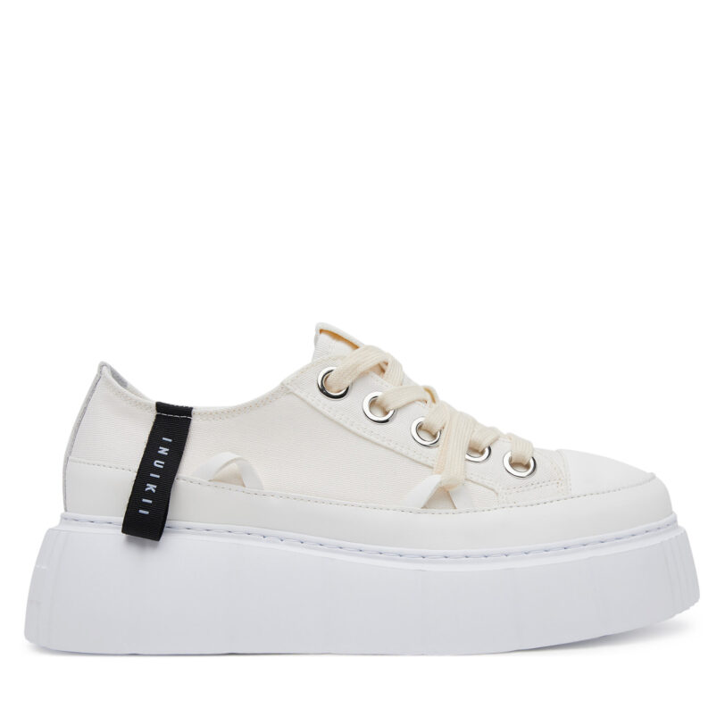 Кецове Inuikii Matilda Canvas Low 30102-025 Бял цвят на ниска цена
