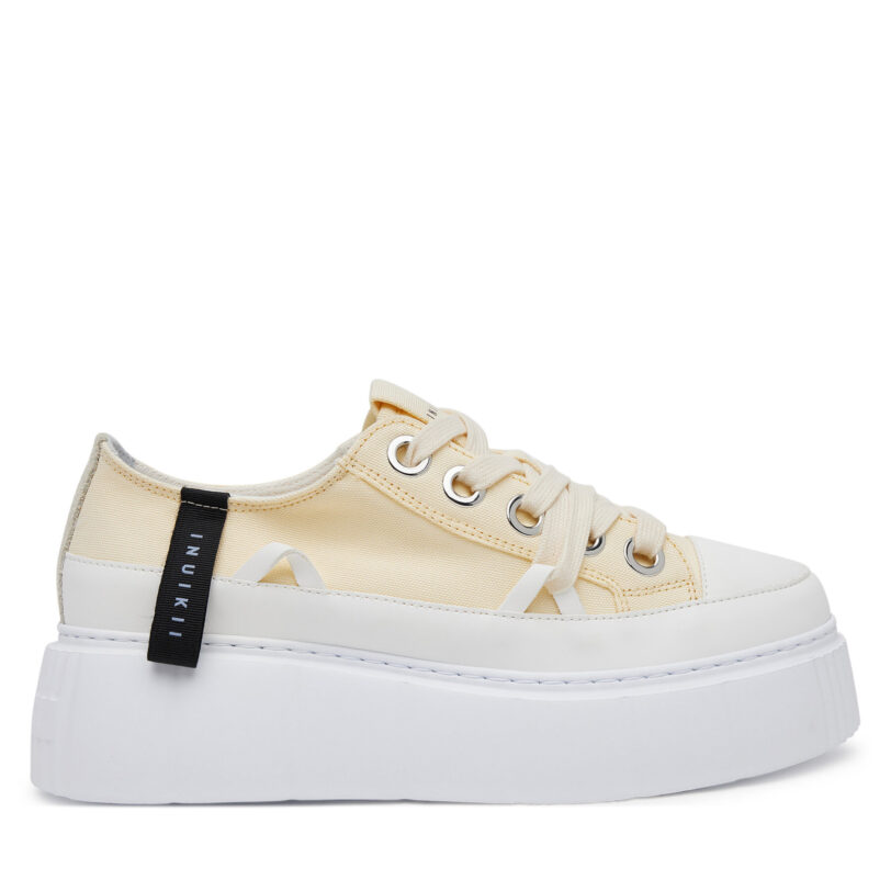 Кецове Inuikii Matilda Canvas Low 30102-025 Жълт цвят на ниска цена