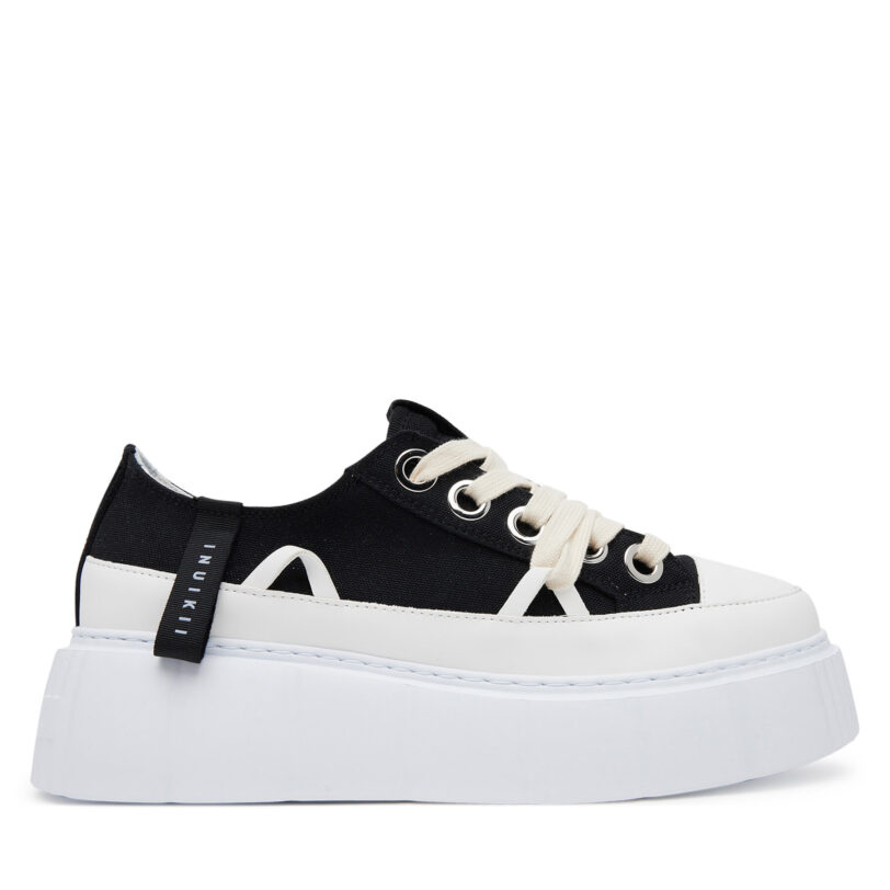 Кецове Inuikii Matilda Canvas Low 30102-025 Черен цвят на ниска цена