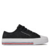 Кецове Tommy Hilfiger Low Cut Lace-Up Sneaker T3A9-33185-1687 S Черен цвят на ниска цена