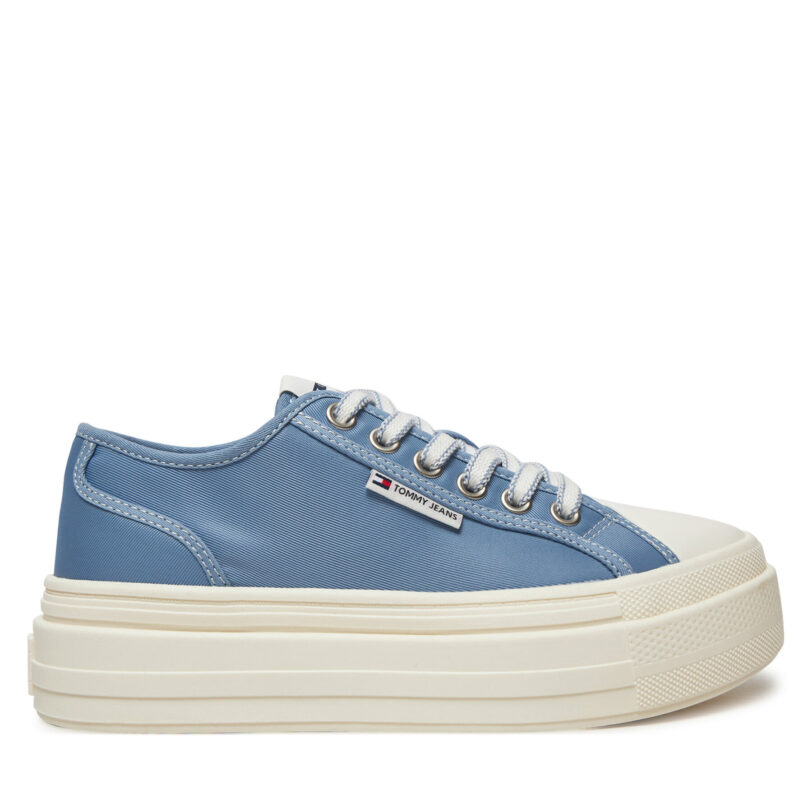 Кецове Tommy Jeans Foxing EN0EN02713 Син цвят на ниска цена