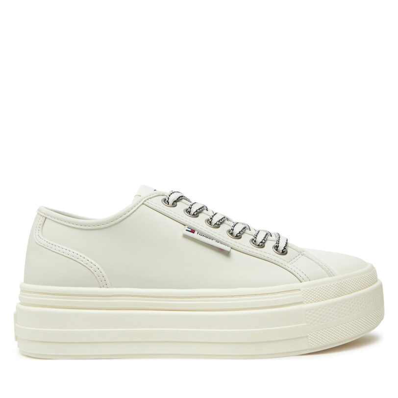 Кецове Tommy Jeans Foxing EN0EN02714 Екрю цвят на ниска цена