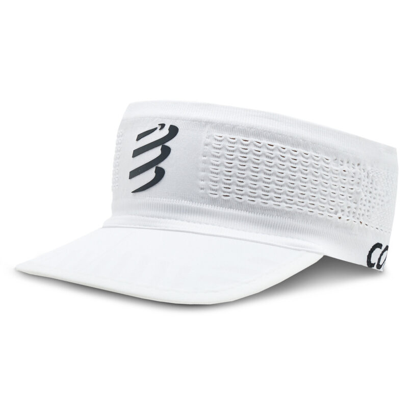 Козирка Compressport Spiderweb Headband On/Off CU00006B Бял цвят на ниска цена