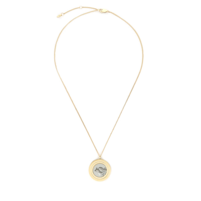 Колие Fossil Harlow Locket JF04738710 Златист цвят на ниска цена