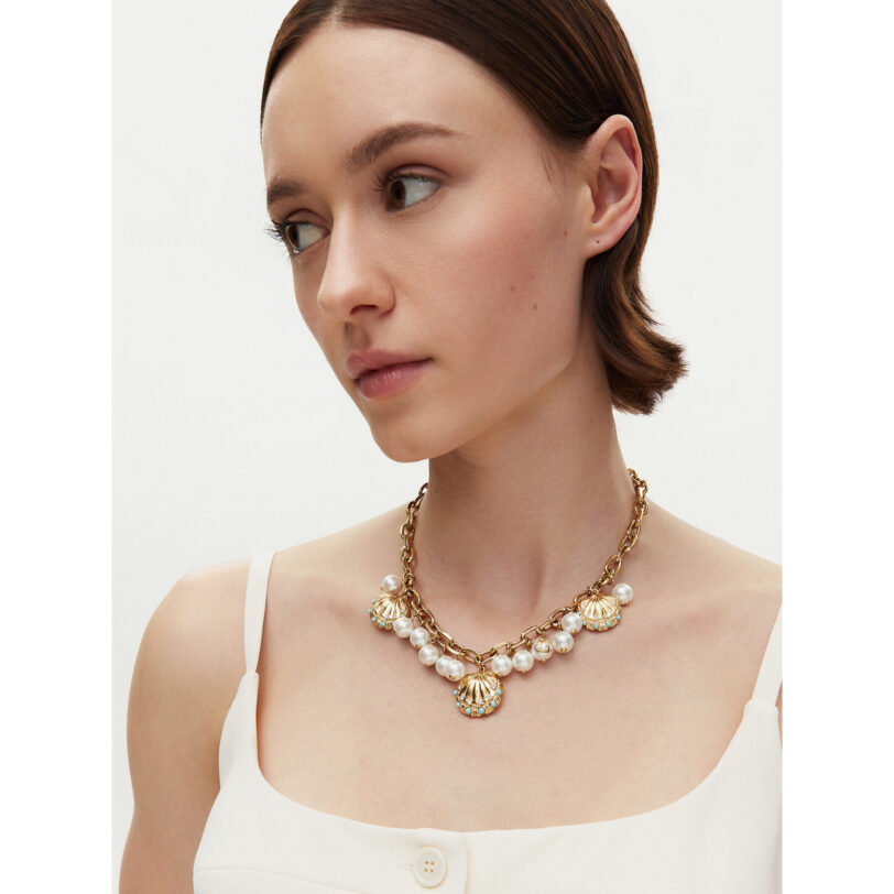 Колие Guess JUBN05 122JW Златист цвят на ниска цена