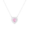 Колие ICED STUFF Love Heart Pink Бяло злато цвят на ниска цена