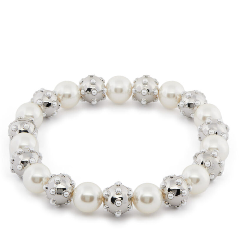 Колие Marc Jacobs Pearl Dot Statement Neklace 2R3JNC001J52 Сребрист цвят на ниска цена