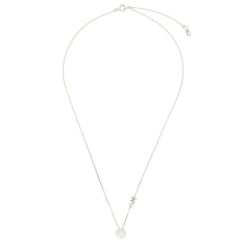 Колие Michael Kors Pave Halo Necklace MKC1208AN040 Сребрист цвят на ниска цена