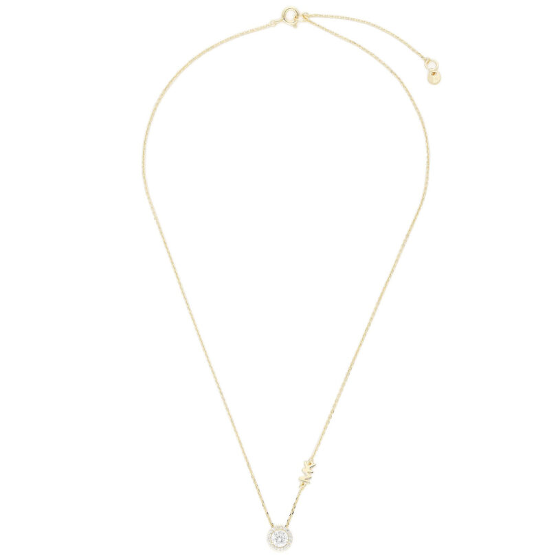 Колие Michael Kors Pave Halo Necklace MKC1208AN710 Златист цвят на ниска цена