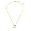 Колие Tory Burch Miller Stud Circle Pendant 160172 Златист цвят на ниска цена