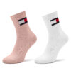 Комплект 2 чифта дълги чорапи детски Tommy Hilfiger 701229940 Розов цвят на ниска цена