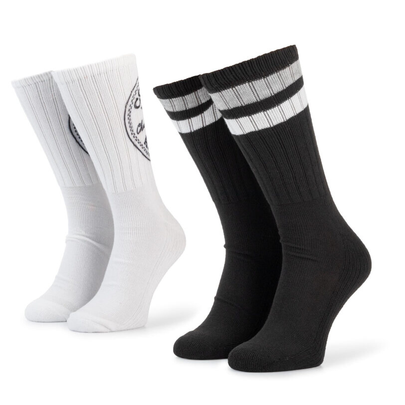 Комплект 2 чифта дълги чорапи мъжки Converse E744A-2020 Черен цвят на ниска цена