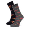 Комплект 2 чифта дълги чорапи мъжки Lasocki 2MB-002-AW24 (2-pack) Сив цвят на ниска цена