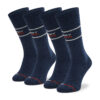 Комплект 2 чифта дълги чорапи мъжки Tommy Hilfiger 701218704 Тъмносин цвят на ниска цена