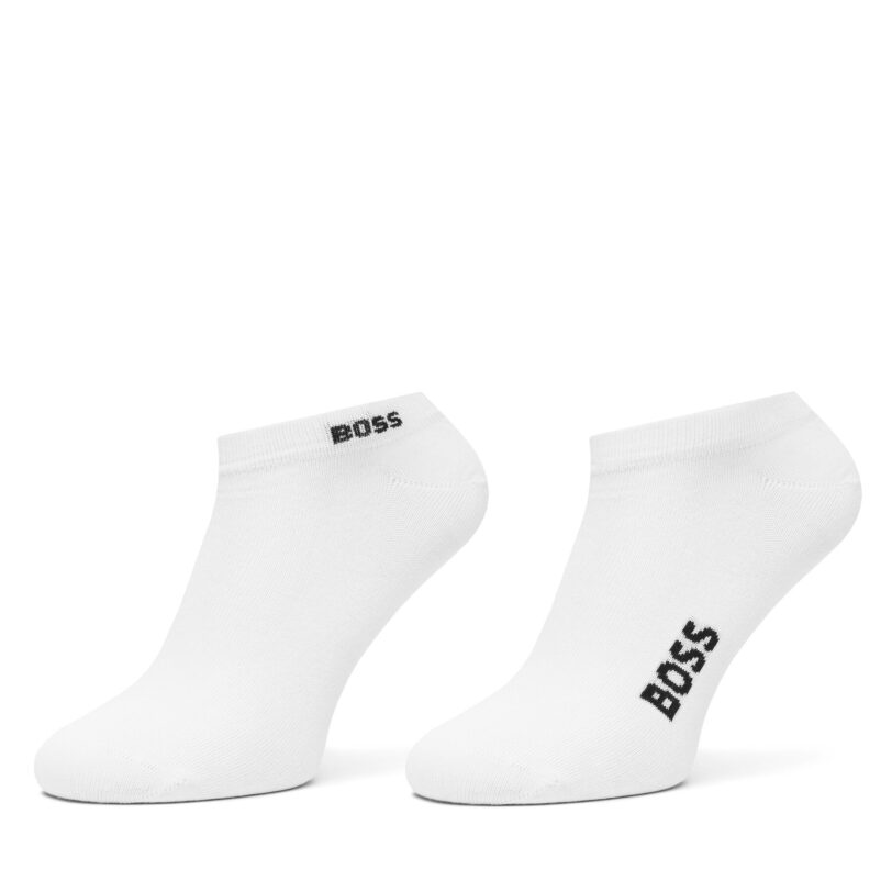 Комплект 2 чифта къси чорапи дамски BOSS 50502054 Бял цвят на ниска цена