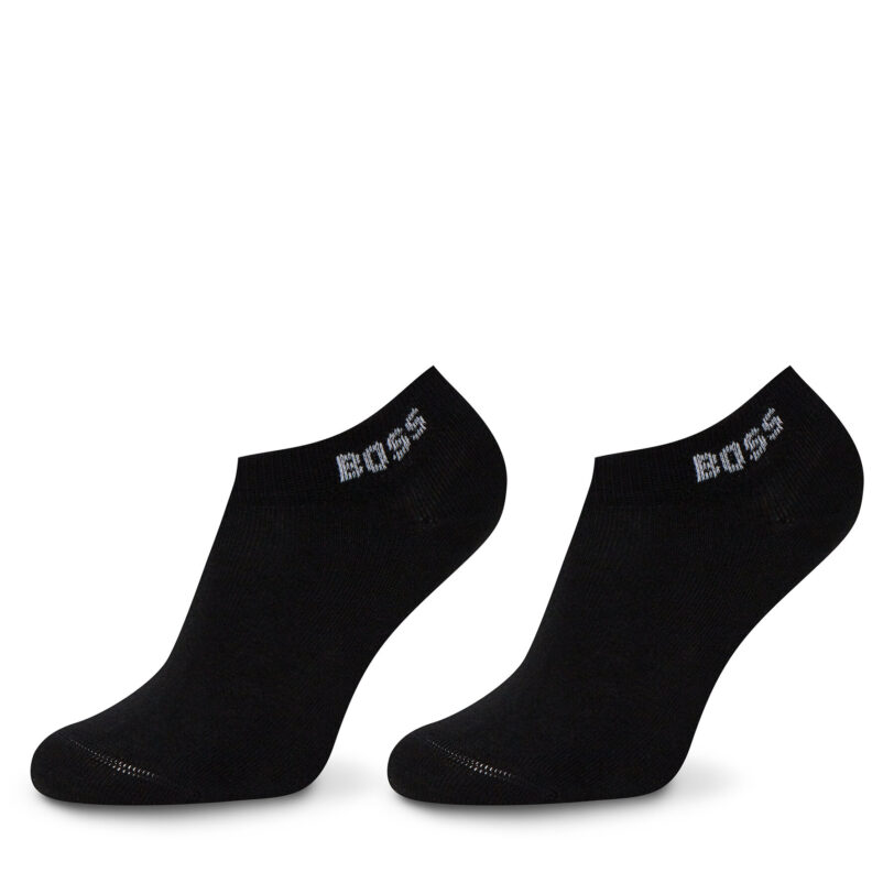Комплект 2 чифта къси чорапи дамски BOSS 50502054 Черен цвят на ниска цена