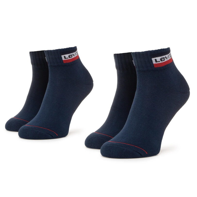 Комплект 2 чифта къси чорапи унисекс Levi's® 37157-0147 Тъмносин цвят на ниска цена