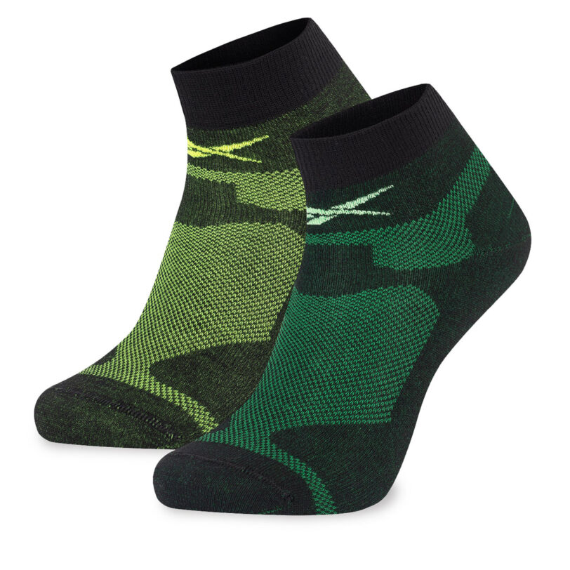 Комплект 2 чифта къси чорапи унисекс Reebok R0403-SS24 (2-pack) Черен цвят на ниска цена