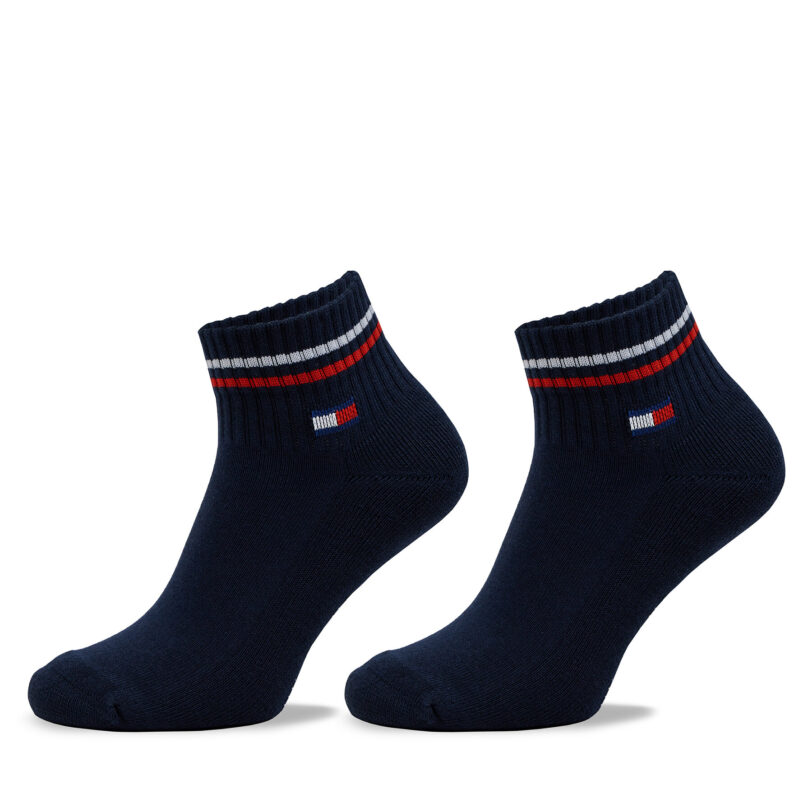 Комплект 2 чифта къси чорапи унисекс Tommy Hilfiger 701228177 Тъмносин цвят на ниска цена