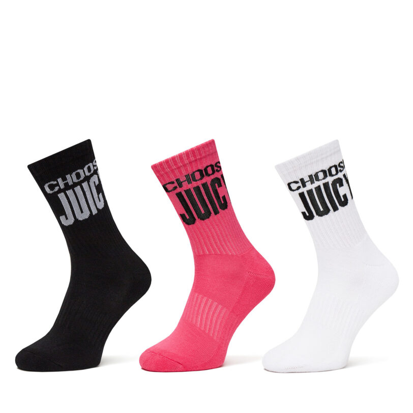 Комплект 3 чифта дълги чорапи дамски Juicy Couture Choose JCAXS125717 Цветен цвят на ниска цена