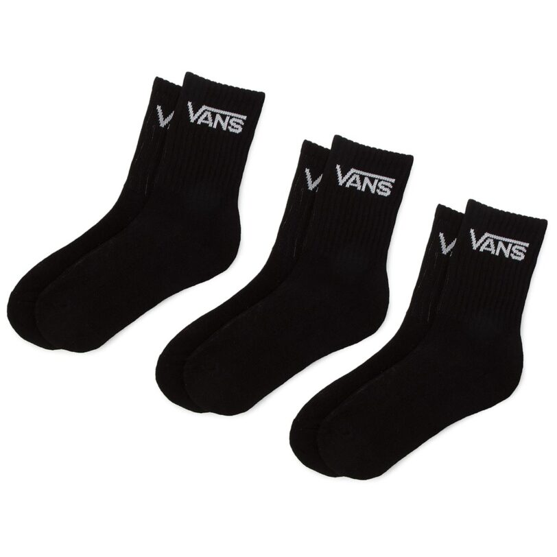 Комплект 3 чифта дълги чорапи дамски Vans By Classic Crew VXNQBLK Черен цвят на ниска цена