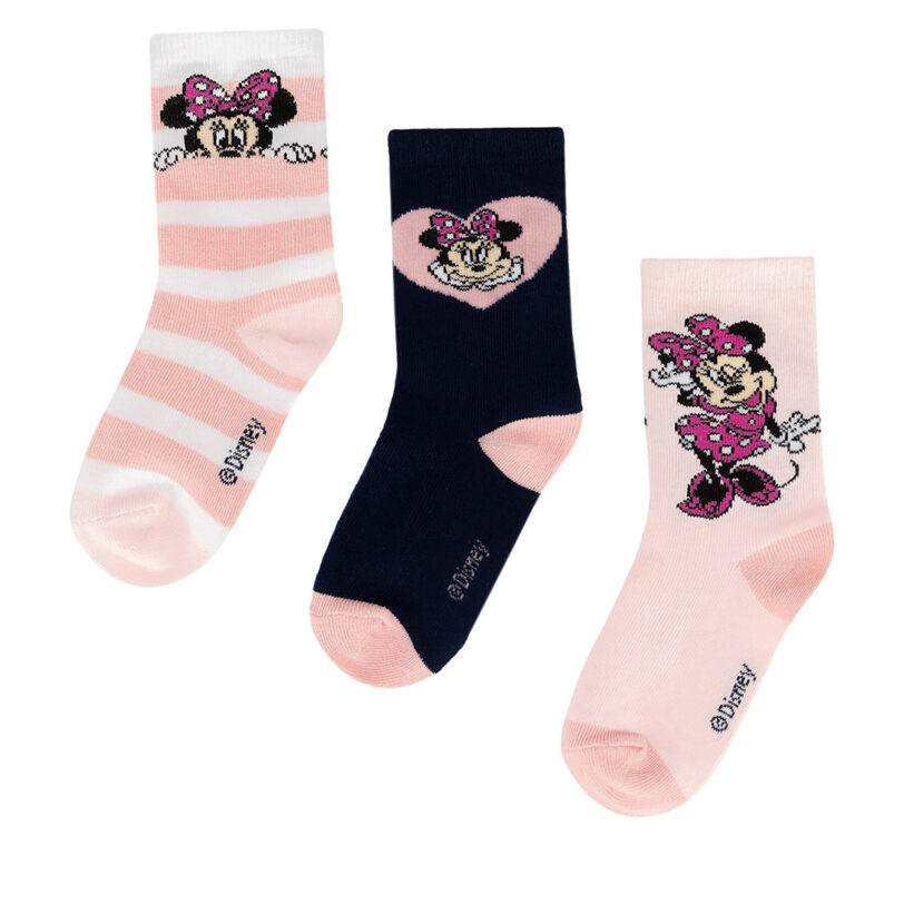 Комплект 3 чифта дълги чорапи детски Mickey&Friends ACCCS-AW24-341DCLS (3-PACK) Розов цвят на ниска цена