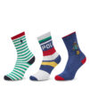 Комплект 3 чифта дълги чорапи детски Polo Ralph Lauren 443969088001 Цветен цвят на ниска цена