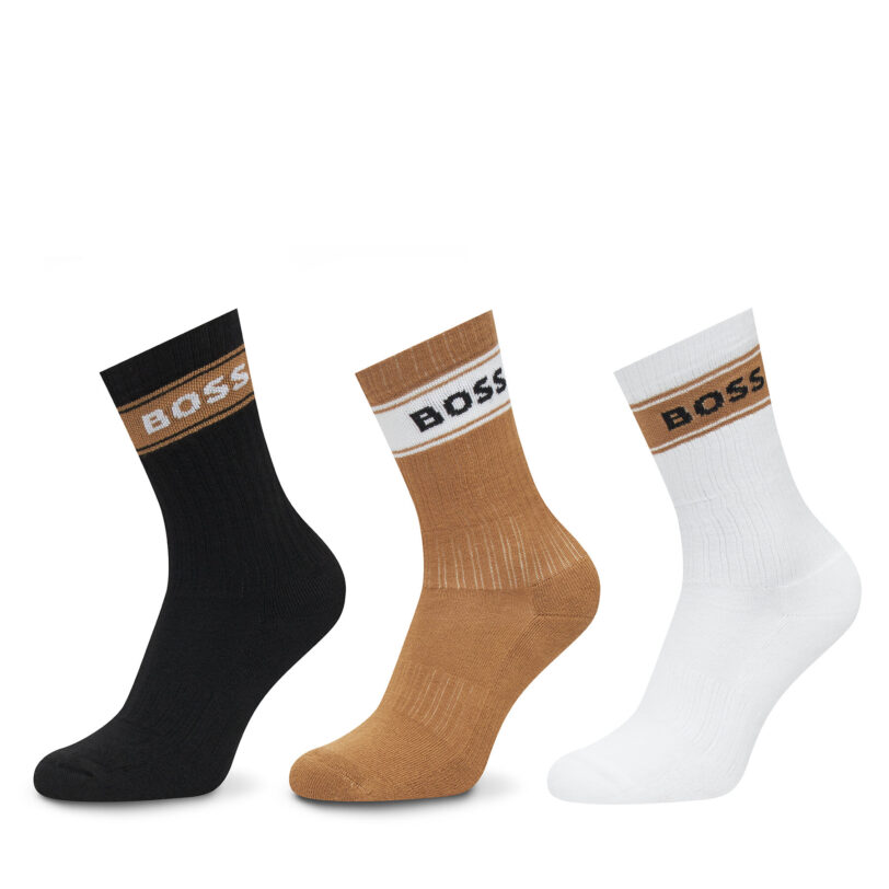 Комплект 3 чифта дълги чорапи мъжки BOSS 50543637 Цветен цвят на ниска цена