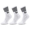 Комплект 3 чифта дълги чорапи мъжки New Era Stripe Crew 13113626 Бял цвят на ниска цена