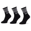 Комплект 3 чифта дълги чорапи мъжки New Era Stripe Crew 13113627 Черен цвят на ниска цена