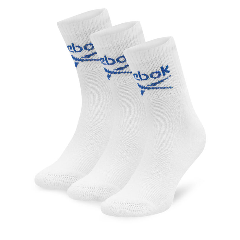 Комплект 3 чифта дълги чорапи мъжки Reebok R0255-SS24 (3-pack) Бял цвят на ниска цена